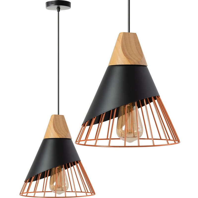 Stylowa Lampa APP225-1CP w Kolorze Czarnym i Różowego Złota – Oświetl Swój Dom!