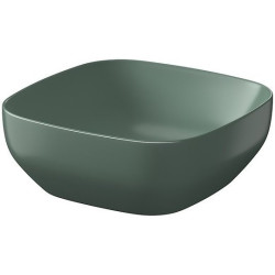 Zielona umywalka nablatowa Larga 38x38 cm - nowoczesny design dla Twojej łazienki