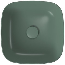Zielona umywalka nablatowa Larga 38x38 cm - nowoczesny design dla Twojej łazienki