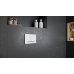 Platto przycisk spłukujący do stelaża podtynkowego WC Shiro 2.0, biały połysk