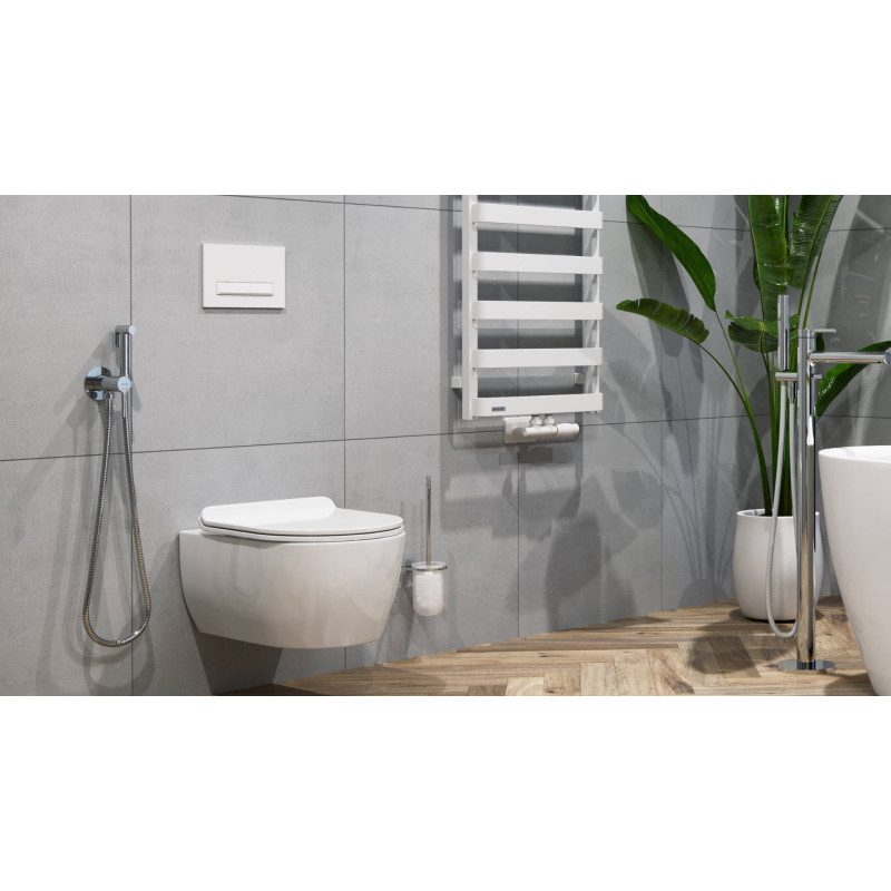 Platto przycisk spłukujący do stelaża podtynkowego WC Shiro 2.0, biały połysk