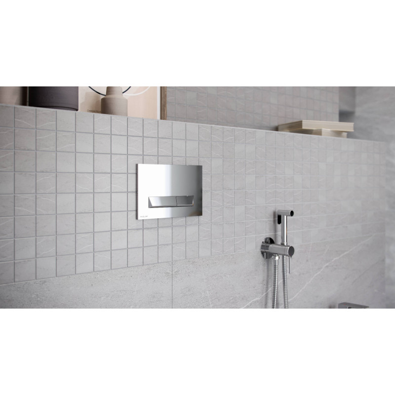 Platto przycisk spłukujący do stelaża podtynkowego WC Shiro 2.0, chrom