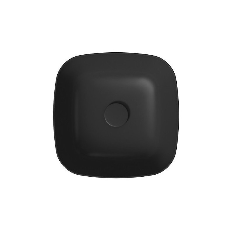 Ceramiczna umywalka nablatowa Larga 38x38 cm, antracyt matowy - styl i elegancja!