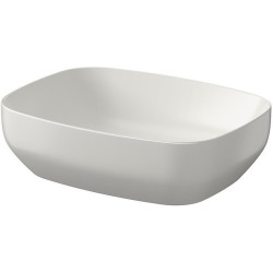 Stylowa umywalka nablatowa Larga, prostokątna 50x38 cm, jasnoszary mat - elegancja i funkcjonalność
