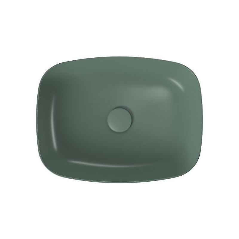 Stylowa umywalka Larga, zielony mat, 50x38 cm - Twoja nowoczesna elegancja!