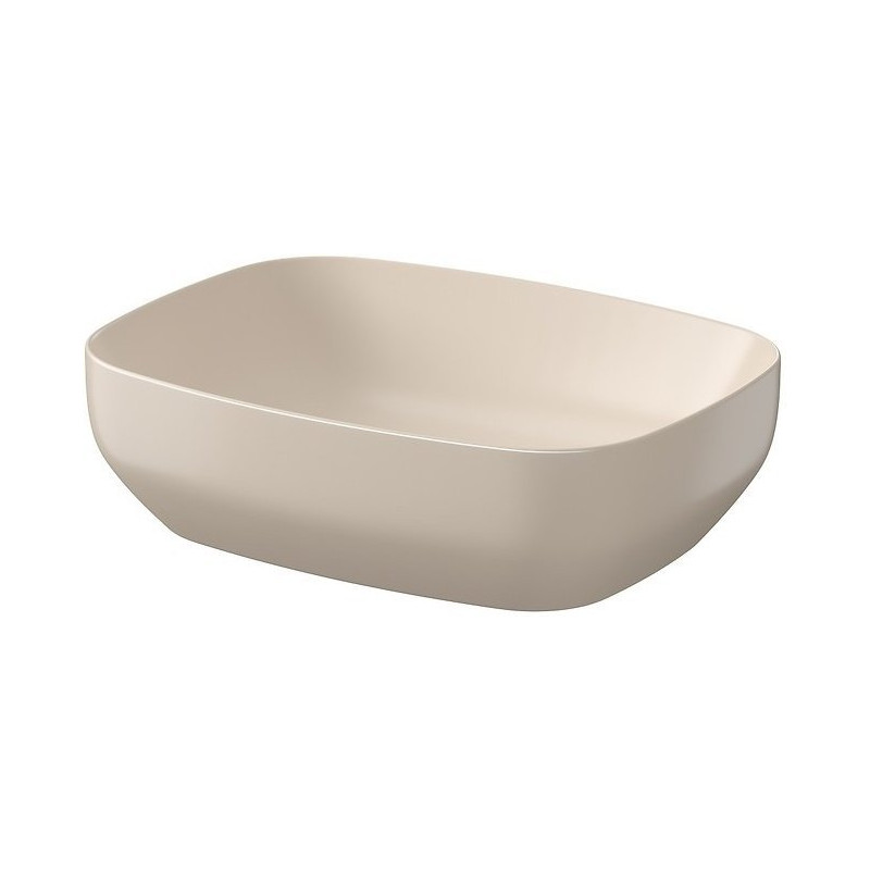 Nowoczesna Umywalka Larga 50x38 cm Beżowy Mat – Elegancja i Styl w Twojej Łazience