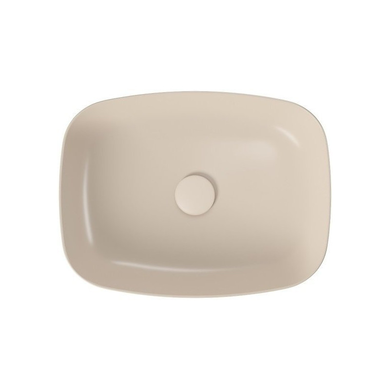 Nowoczesna Umywalka Larga 50x38 cm Beżowy Mat – Elegancja i Styl w Twojej Łazience