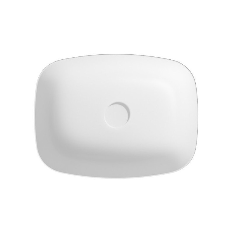 Odkryj Larga: Stylowa prostokątna umywalka ceramiczna 50x38 cm w eleganckim białym macie