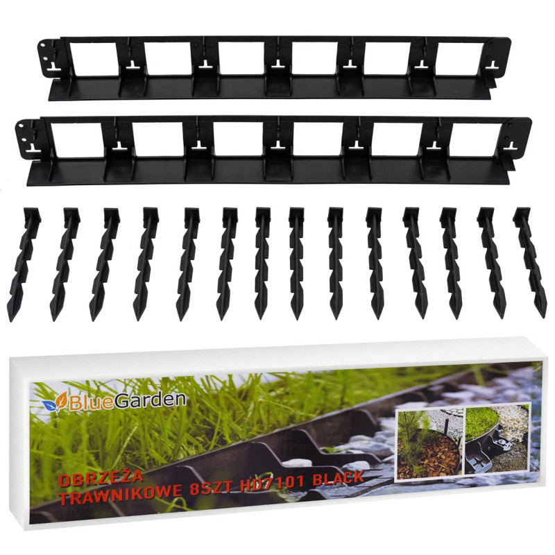 Zestaw Ozdobnych Obrzeży Trawnikowych 8 szt. - Idealne Wykończenie Twojego Ogrodu!