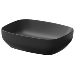 Nowoczesna Umywalka Nablatowa Larga 50x38 cm Antracyt Mat - Styl i Elegancja w Twojej Łazience