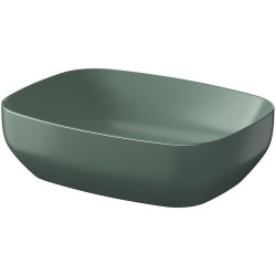 Umywalka Nablatowa Larga 50x38 cm Zielony Mat – Nowoczesny Styl i Funkcjonalność!