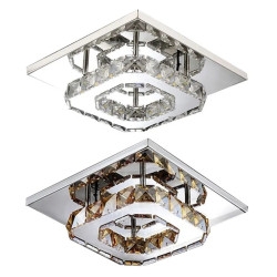 Elegancka Lampa Kryształowa Kwadratowa z Regulacją Światła Neutralnego APP406-C