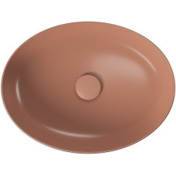 Zachwycająca umywalka Larga elipsa 50x38 cm w eleganckim ceglastym macie!