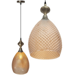 Elegancka Lampa AMBER Złoty Blask - Model APP432-1CP
