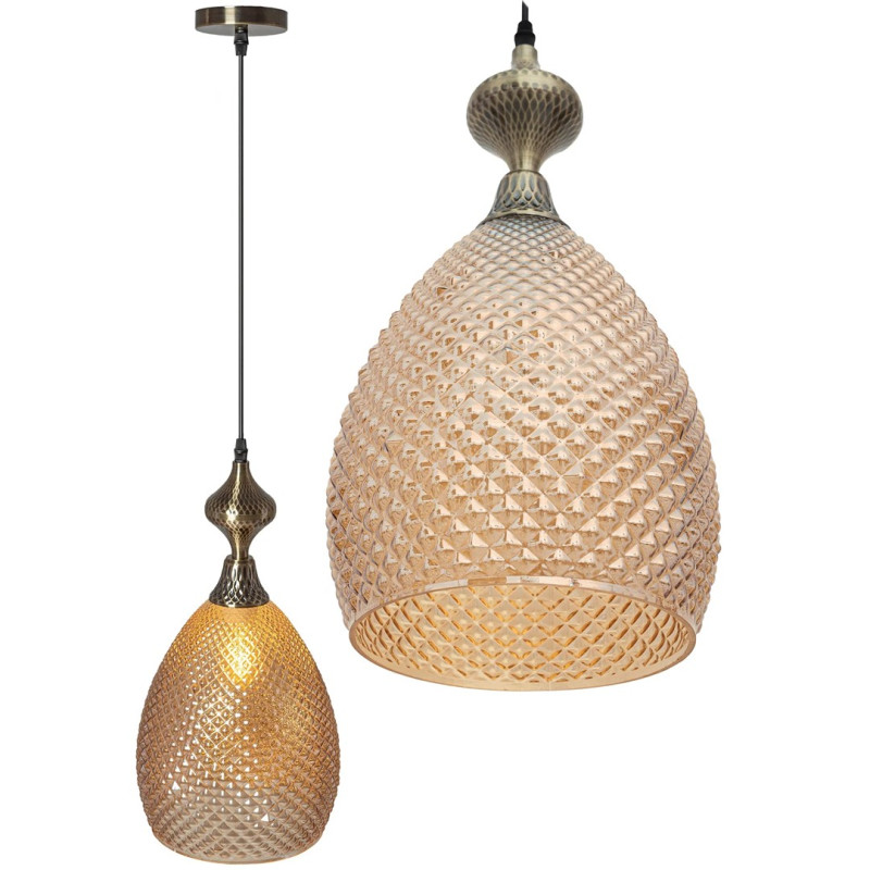 Elegancka Lampa AMBER Złoty Blask - Model APP432-1CP