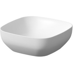 Elegancka Umywalka Larga 38x38 cm – Biały Mat z Korkiem, Nowoczesna i Stylowa.