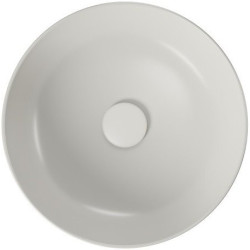 Nowoczesna Umywalka Nablatowa LARGA Ø40 cm Jasnoszary Mat + Korek Gratis