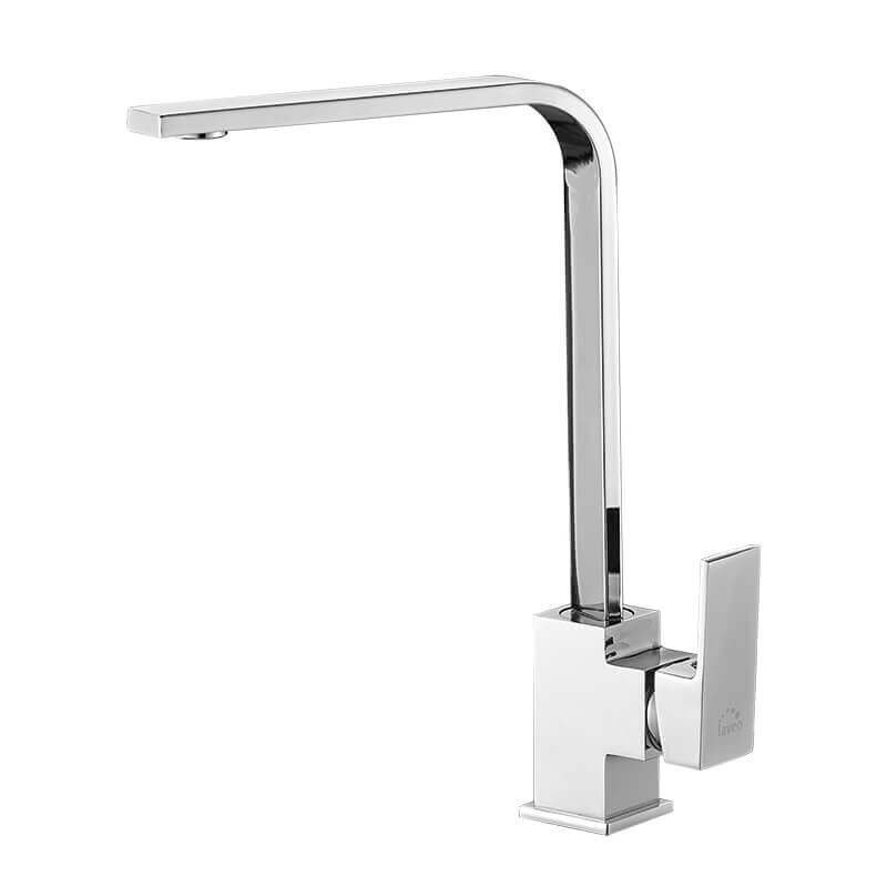 Elegancka Bateria do Zlewozmywaka KVADRATO - Chromowany Blask w Twojej Kuchni