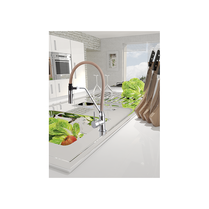 Nowoczesna Bateria Zlewozmywakowa Magnetic Terra Beżowa - Styl i Elegancja w Twojej Kuchni