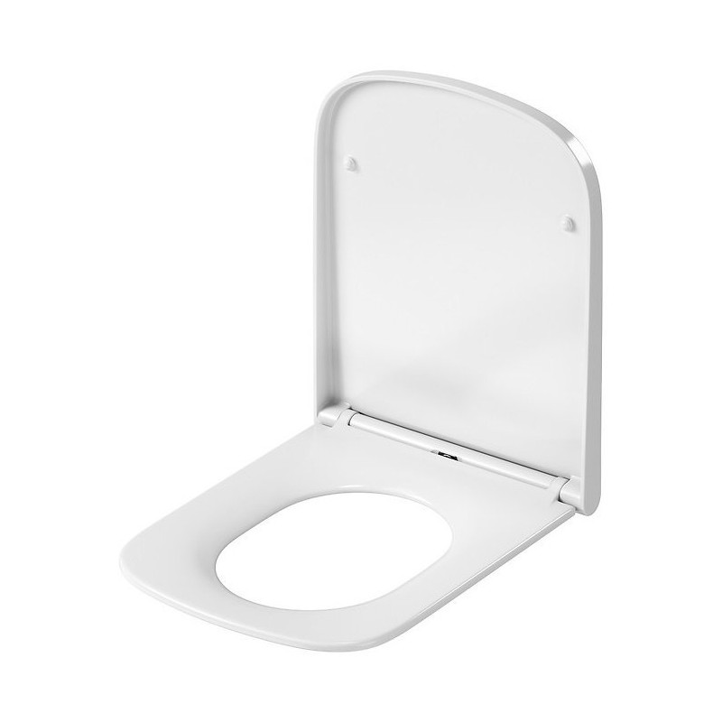 Nowoczesna Miska WC Clean ON Slim Square Duroplast z Cichym Zamykaniem