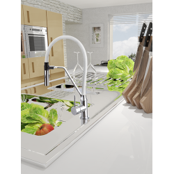 Stylowa Bateria zlewozmywakowa Magnetic Terra - Elegancja Bieli na Lata!