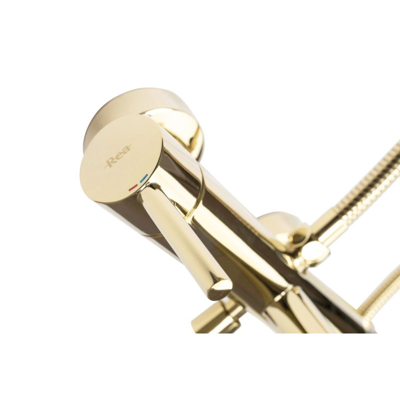 Luksusowa Bateria Wannowa Lungo w Złotym Wykończeniu