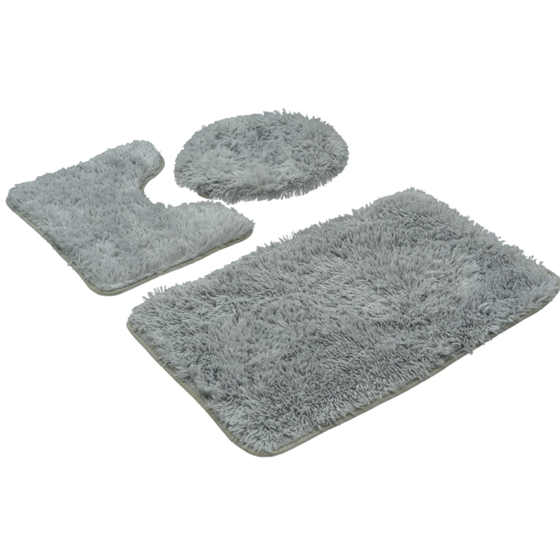 Zestaw 3 Dywaników Łazienkowych Grey - Komfort i Styl w Twojej Łazience!