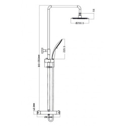 Fino Lux Chrom z Termostatem: Kolumna Natryskowa z 3 Trybami i Regulowaną Wysokością