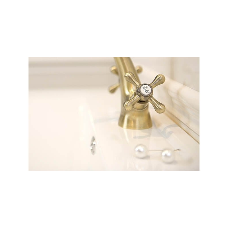 Elegancka Bateria Łazienkowa Stilo z Mosiądzu Antycznego - Styl i Wygoda w Twojej Umywalce