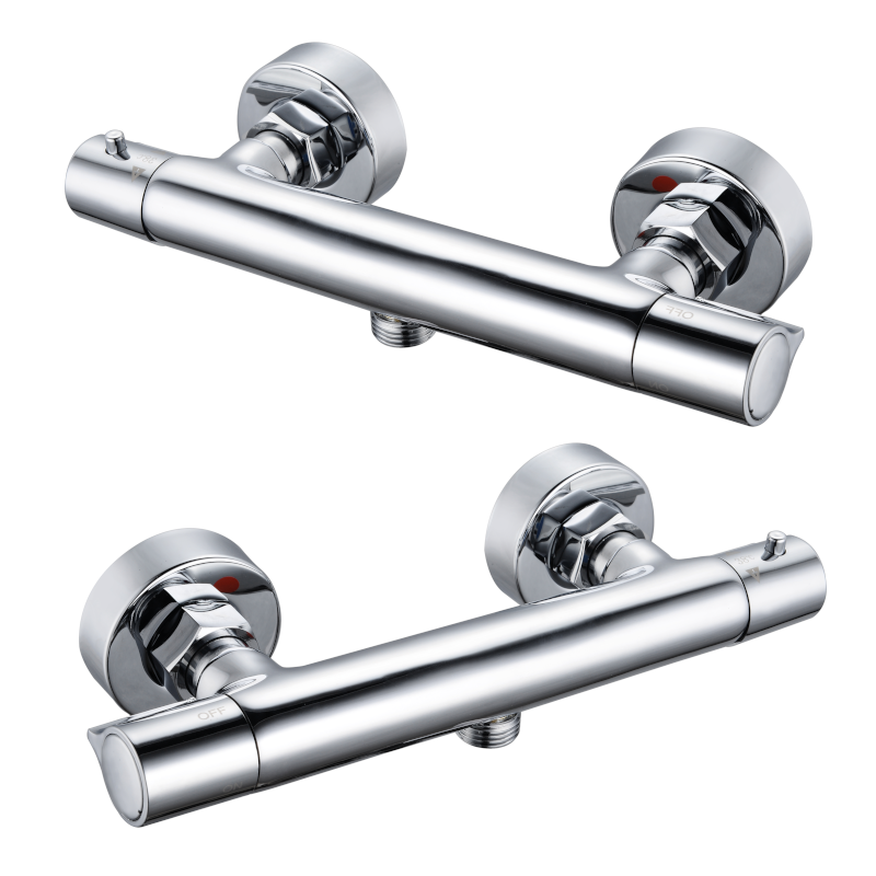 Termostatyczna Bateria Ścienna Invena Slim - Elegancja i Precyzja Chromu