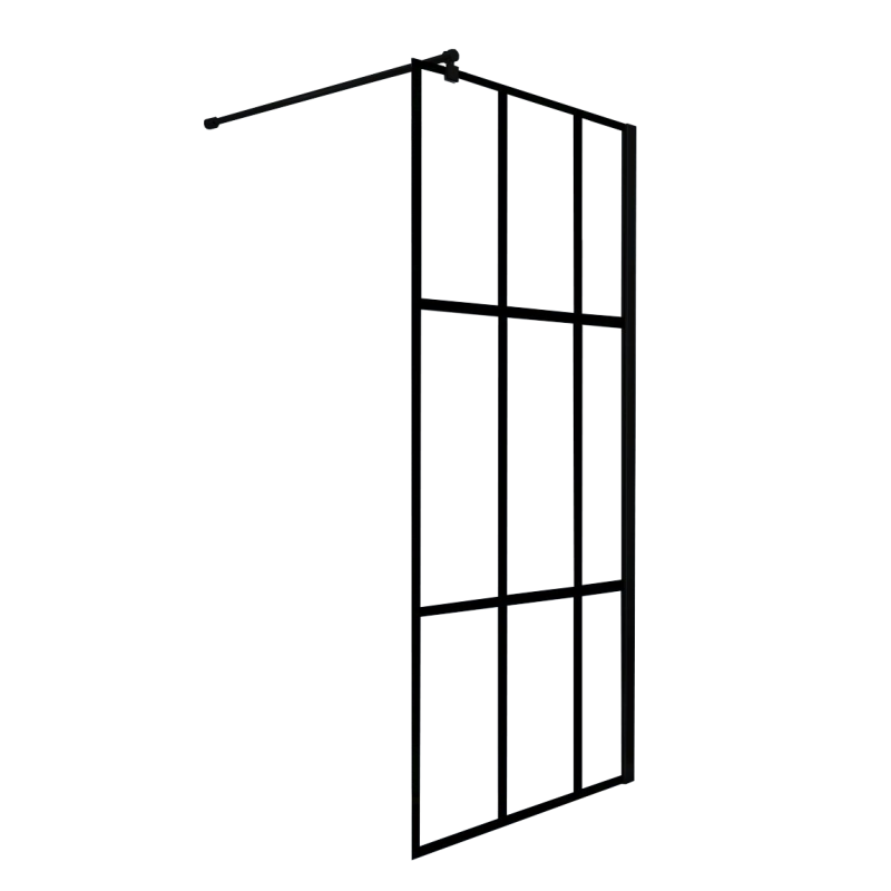 Stylowa Ścianka Prysznicowa 100x200 cm Nero Loft – Elegancja w Czarnym Macie