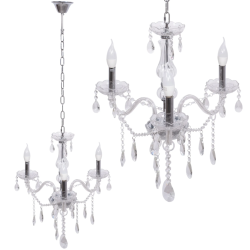 Elegancka Lampa Kryształowa Glamour – Trójramienna Ozdoba Twojego Wnętrza