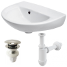 Elegancka Umywalka Ceramiczna 55 cm + Syfon + Korek, Bez Otworu na Baterie