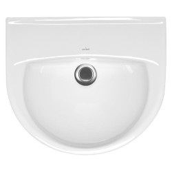 Elegancka Umywalka Ceramiczna 55 cm + Syfon + Korek, Bez Otworu na Baterie