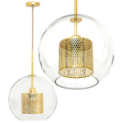 Stylowa Złota Lampa APP556-1CP - Średnica 30cm dla Każdego Wnętrza