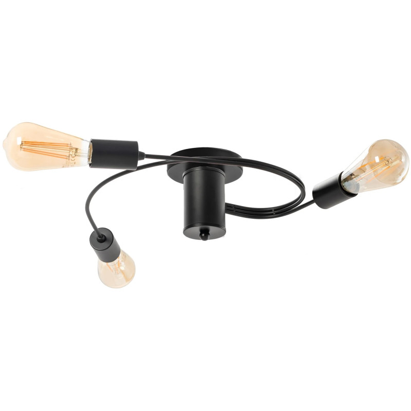 Czarna Lampa Sufitowa APP742-3C - Nowoczesny Design dla Twojego Wnętrza