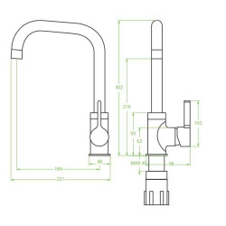 LENA BKU 065D Chromowana Bateria z Ruchomą Wylewką - Wydajność i Styl na Lata!