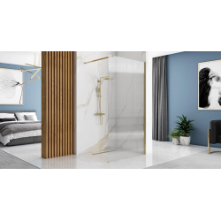 Ekskluzywna Ścianka Prysznicowa Aero Intimo Złoto Szczotkowane 120 cm