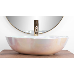 Elegancka Umywalka Nablatowa PEARL AKOYA - Stylowy Akcent Do Twojej Łazienki
