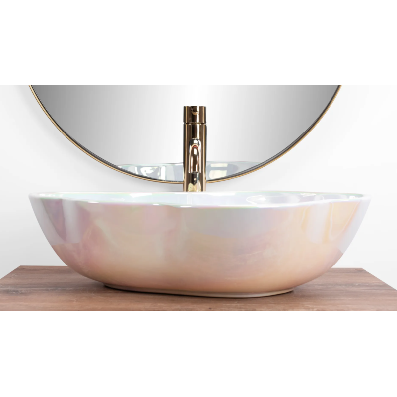 Elegancka Umywalka Nablatowa PEARL AKOYA - Stylowy Akcent Do Twojej Łazienki