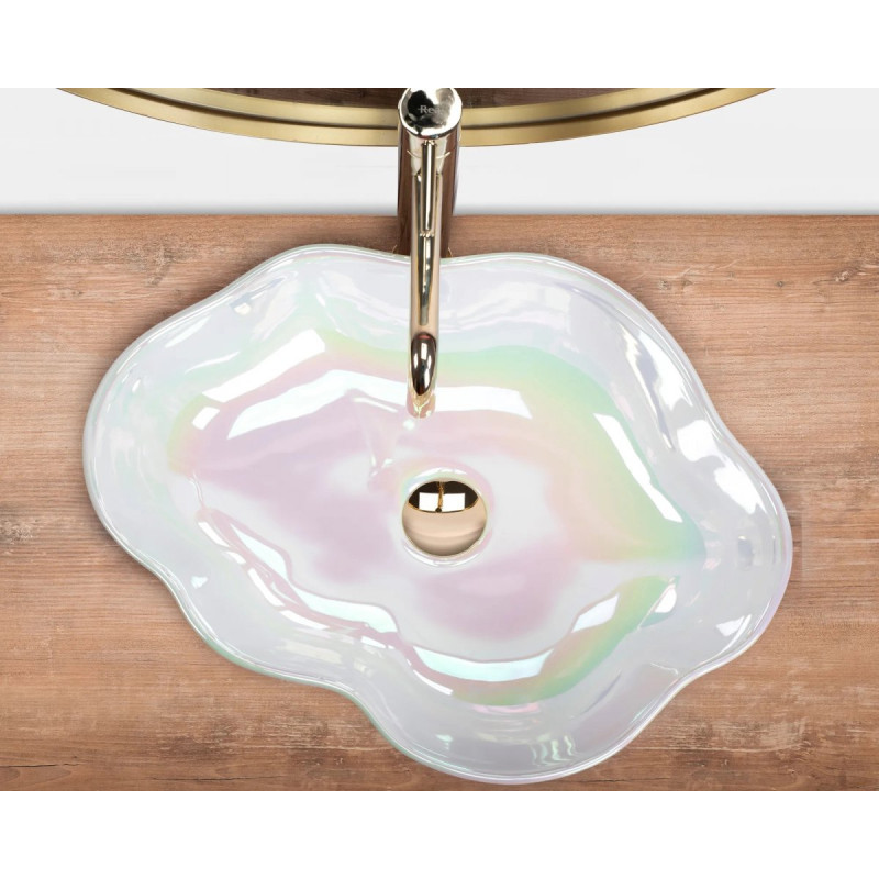 Elegancka Umywalka Nablatowa PEARL AKOYA - Stylowy Akcent Do Twojej Łazienki