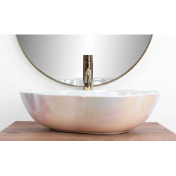 Elegancka Umywalka Nablatowa PEARL AKOYA - Stylowy Akcent Do Twojej Łazienki