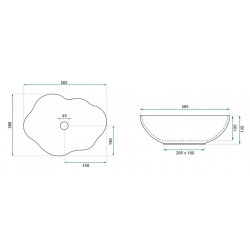 Elegancka Umywalka Nablatowa PEARL AKOYA - Stylowy Akcent Do Twojej Łazienki