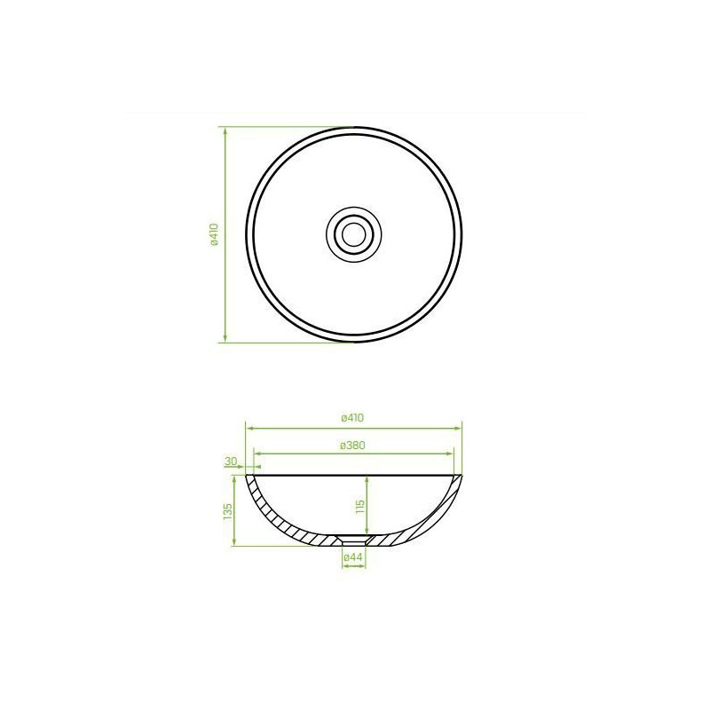 Stylowa Umywalka Granitowa Amber + Elegancka Bateria Glamour w Chromie