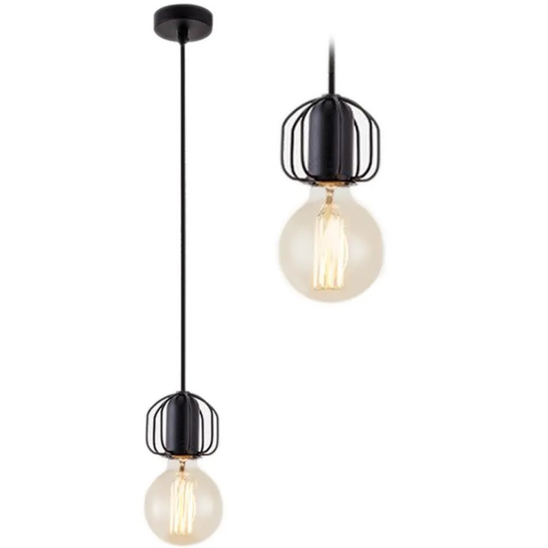 Elegancka Lampa Sufitowa APP591-1CP w Głębokiej Czerni