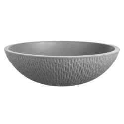 Elegancka Umywalka Granitowa Amber Szara z Chromowaną Baterią Glamour Wysoką