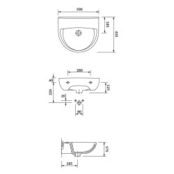Ekskluzywny Komplet Rodos: Umywalka President, Bateria Mitris + Syfon & Korek