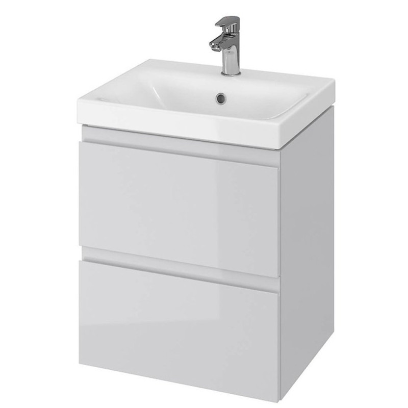 Nowoczesny zestaw łazienkowy MODUO 50 w szarym kolorze - elegancja i funkcjonalność