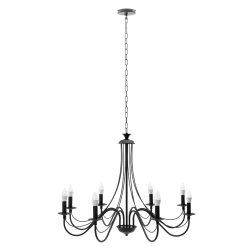 Elegancka LAMPA APP648-8CP w Głębokiej Czerni - Wyróżnij Swoje Wnętrze!