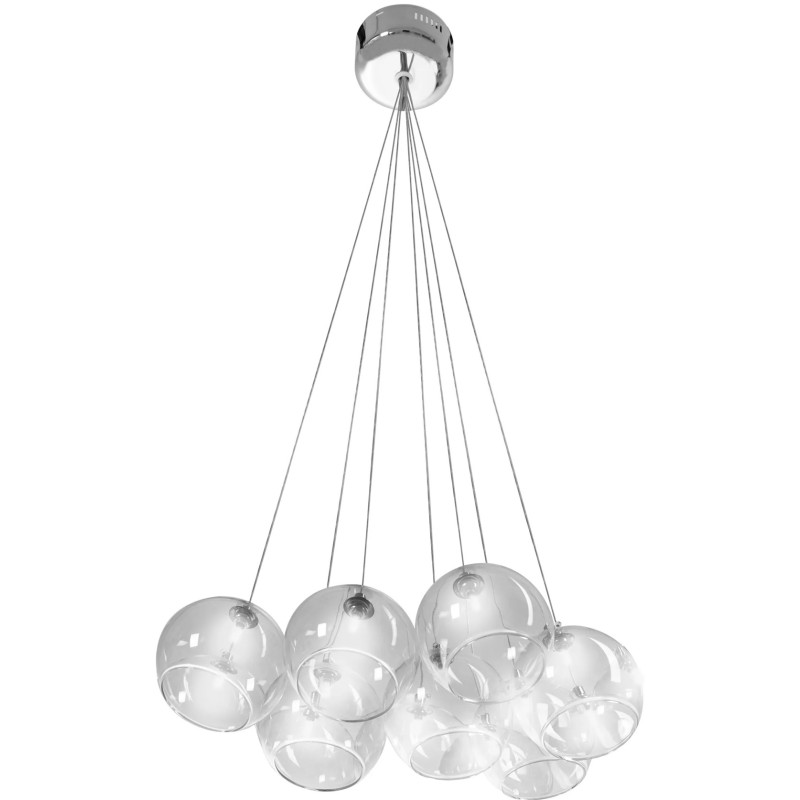 Nowoczesna Lampa Sufitowa APP560-7CP Transparentna Elegancja